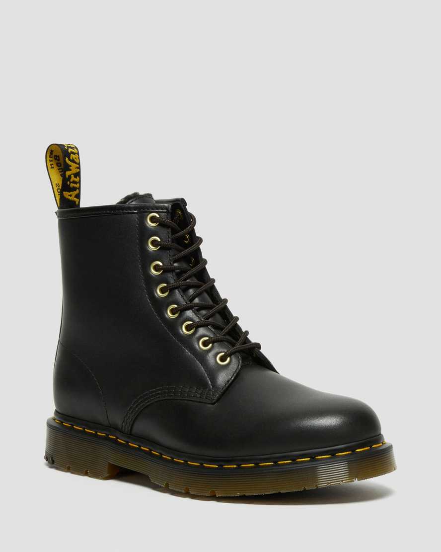 Dr. Martens 1460 DM's Wintergrip Nahka Naisten Nauhalliset Nilkkurit - Mustat Nilkkurit [501-RBTIOS]